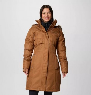 Brown Columbia® Apres Arson™ II Winter Long Women Down Jackets | IBTJOE-015