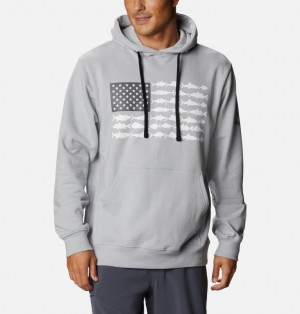 Columbia® PFG Fish Flag Men Hoodies | GDOKVP-837