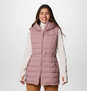 Pink Columbia® Ardenwood™ Mid hooded Down Women Vest | BDLAFQ-576