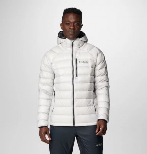 White Columbia® Arctic Crest™ Down Hooded Men Jackets | NLPZES-259