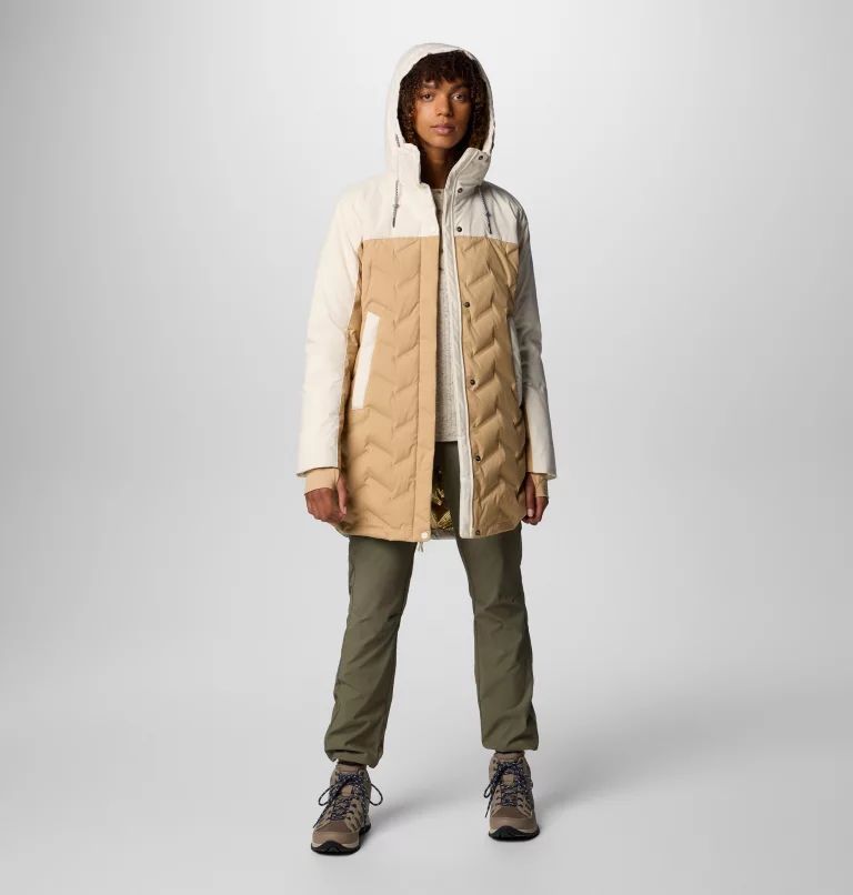 Beige Columbia® Mountain Croo™ III Mid Women Down Jackets | MQZYSO-235