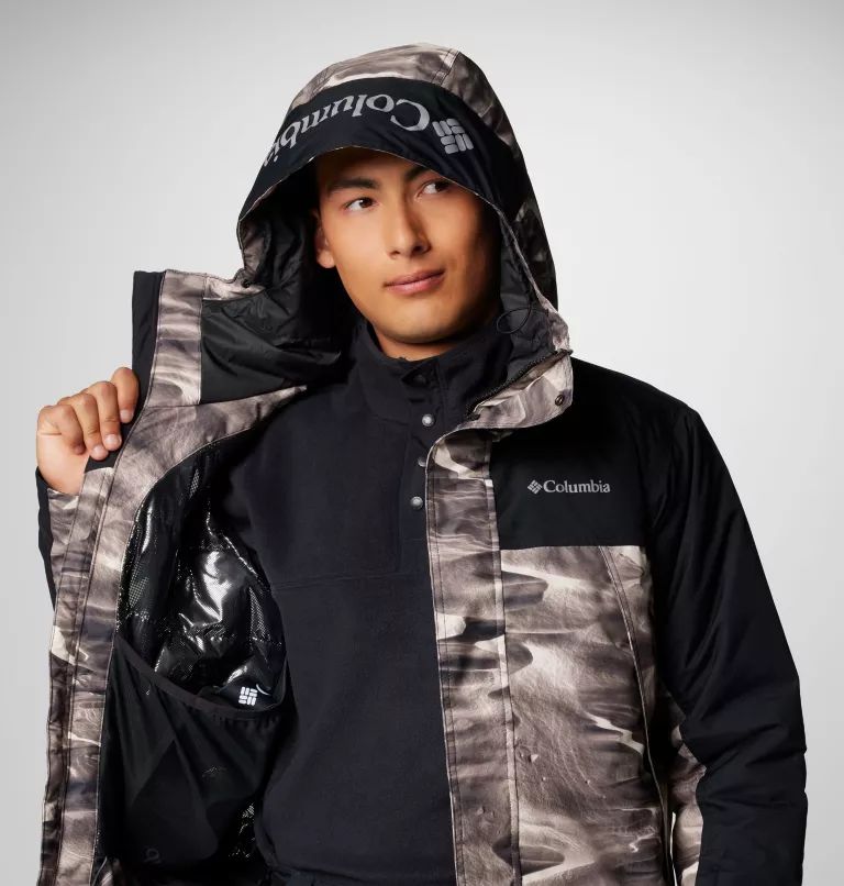 Black Columbia® Shotski™ Printed Men Jackets | BJLIOV-136