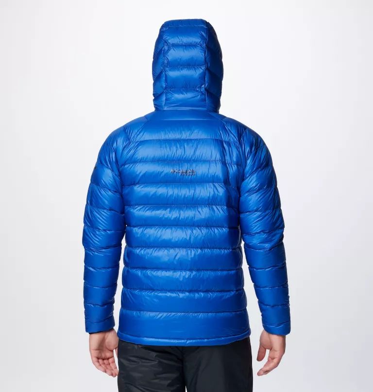 Blue Columbia® Arctic Crest™ Down Hooded Men Jackets | RWJUVO-289