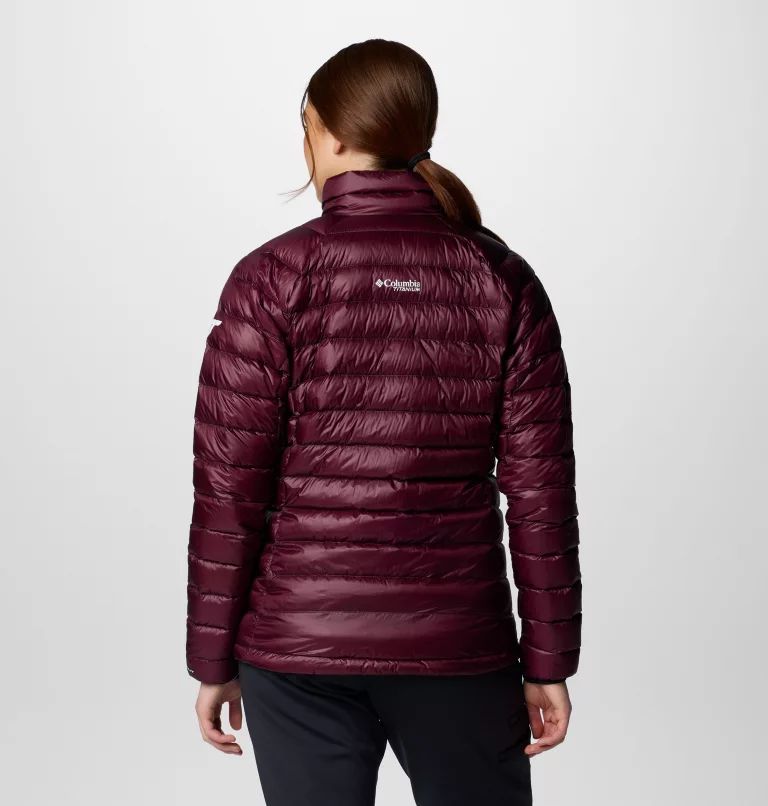 Burgundy Columbia® Arctic Crest™ Women Down Jackets | WMUEFY-693