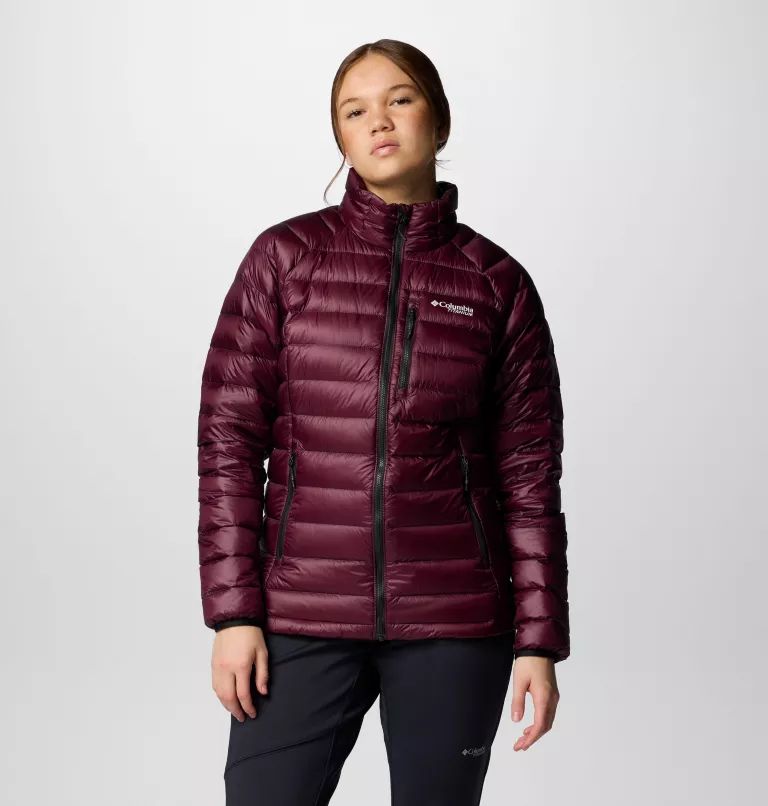 Burgundy Columbia® Arctic Crest™ Women Down Jackets | WMUEFY-693