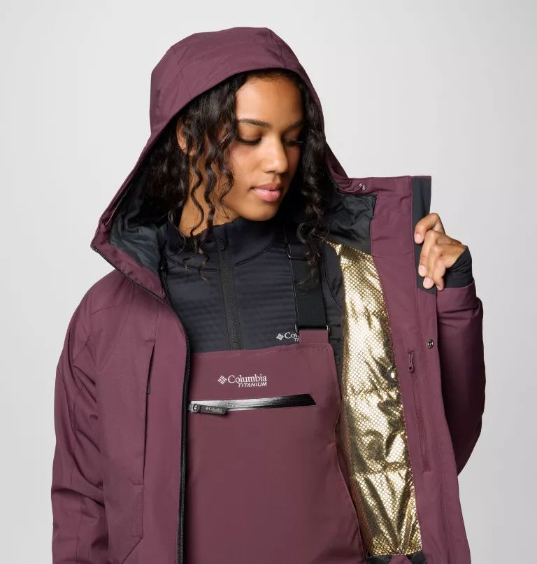 Burgundy Columbia® Highland Summit™ II Insulated Women Hooded Jackets | QWBOVG-647