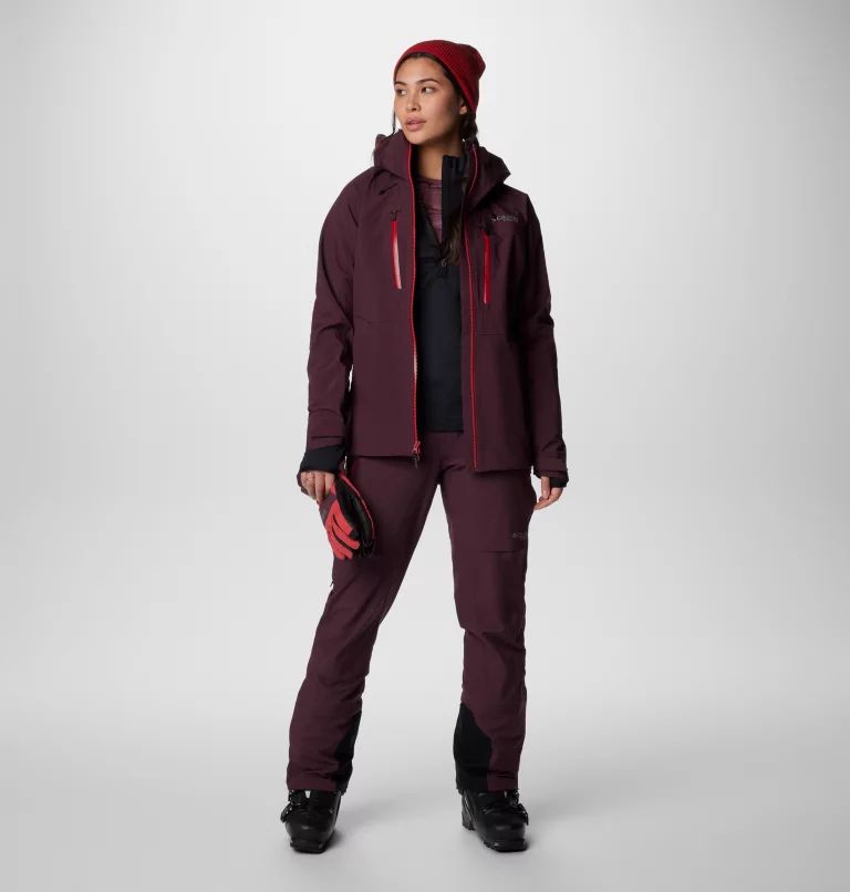 Burgundy Columbia® Platinum Peak™ II 3L Shell Women Ski Jackets | OWBKJN-057