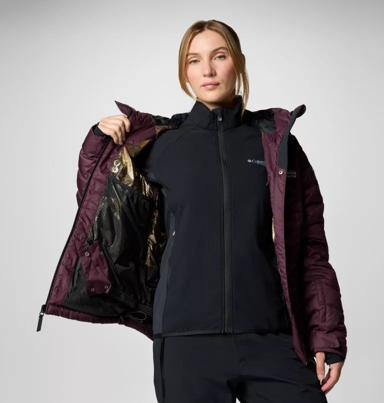 Burgundy Columbia® Roaring Fork™ II Women Down Jackets | BNHCEW-385