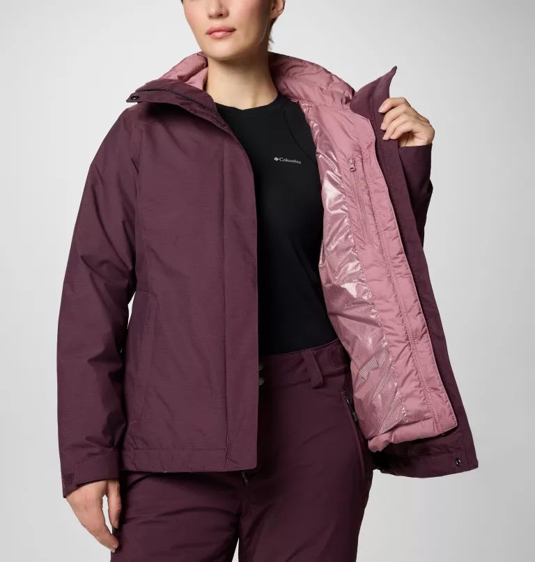 Burgundy Columbia® Whirlibird™ V Interchang Women Down Jackets | ACOFNH-794