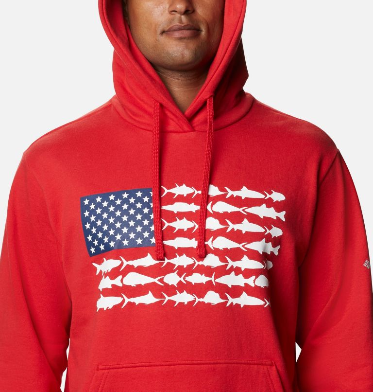 Columbia® PFG Fish Flag Men Hoodies | BMJVUT-905