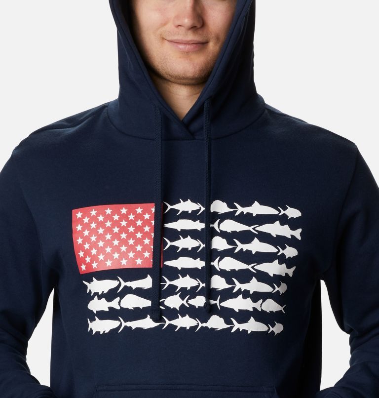 Columbia® PFG Fish Flag Men Hoodies | UWGCLE-614