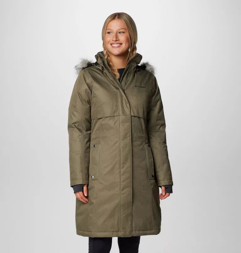 Green Columbia® Apres Arson™ II Winter Long Women Down Jackets | SQHMOZ-140