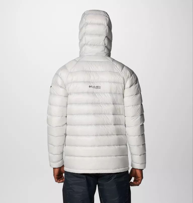 White Columbia® Arctic Crest™ Down Hooded Men Jackets | NLPZES-259